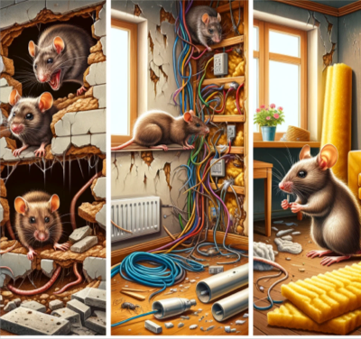 maison dévastée par les rats